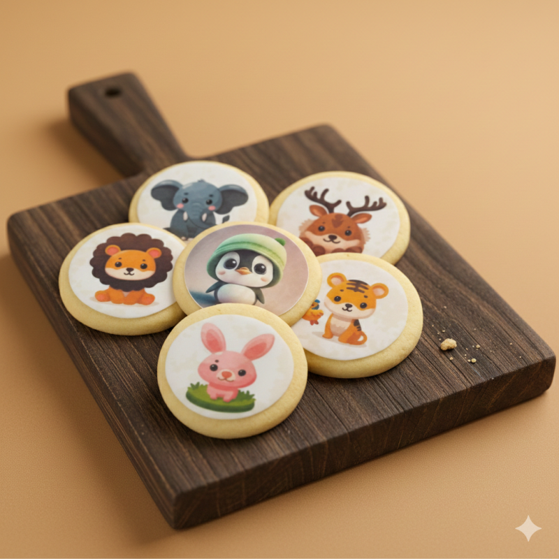 کوکی وانیلی طرح دار